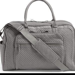 New without tag VERA BRADLEY Iconic Weekender Travel Bag Gray